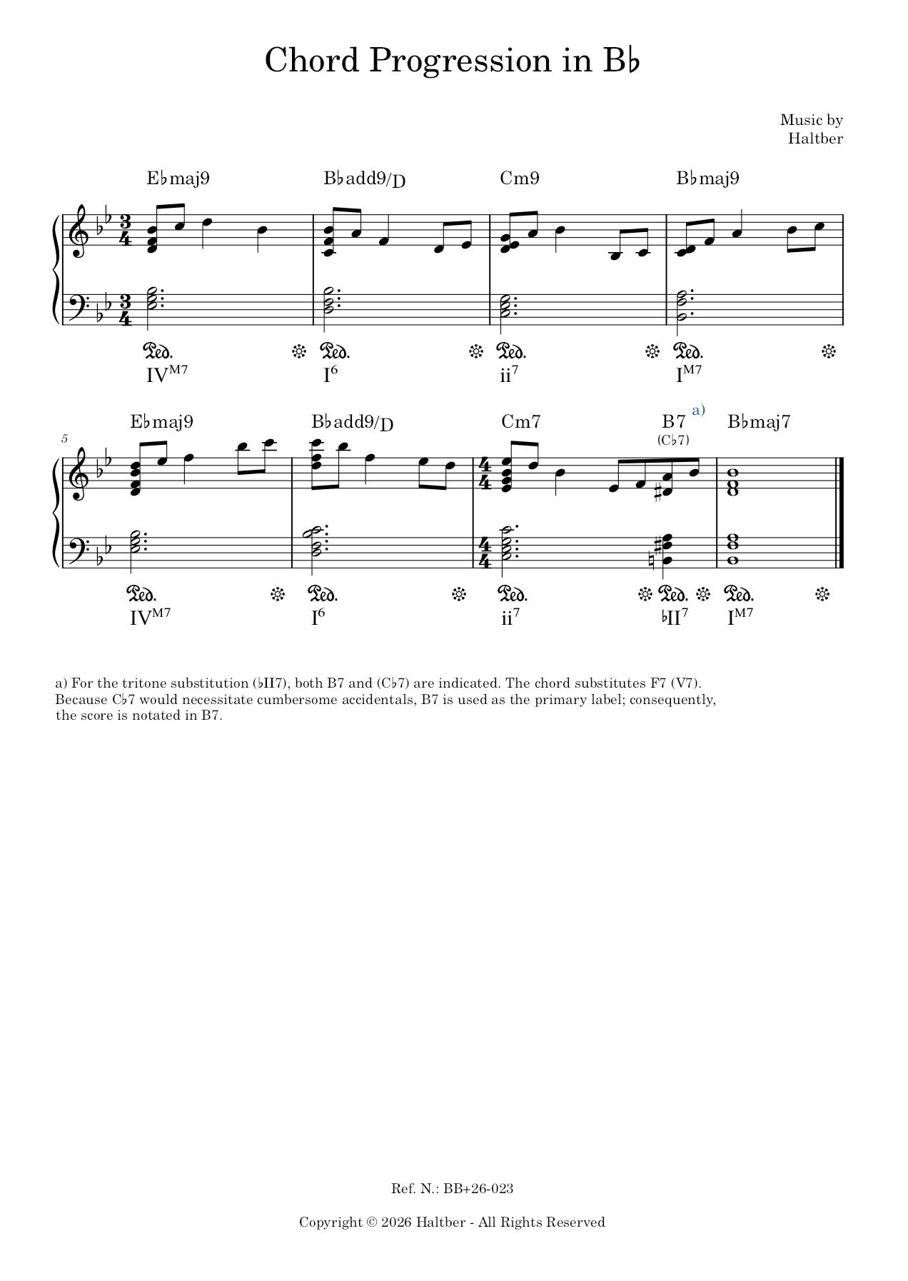 Soothing Progression in B-flat (by Haltber)