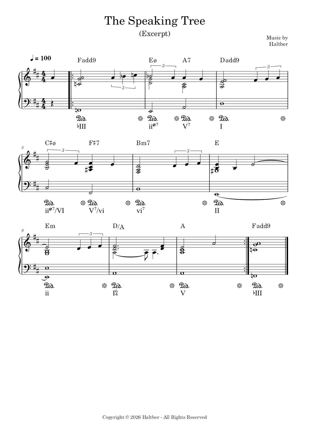 The Speaking Tree (Excerpt - Original Piano Music by Haltber)